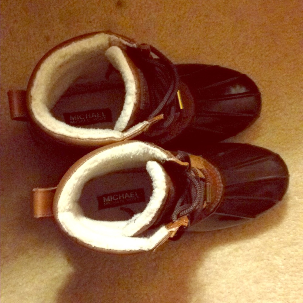 Michael kors duck boots (size 10)
